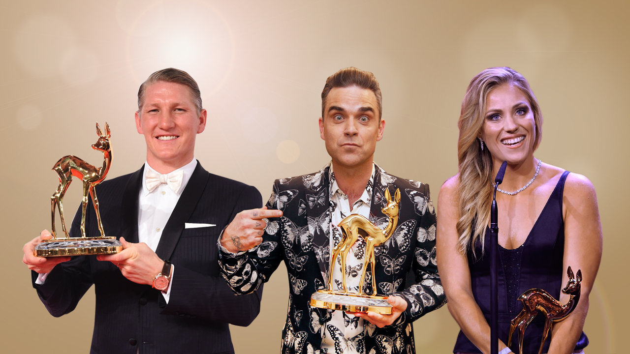 BAMBI-Preisträger 2016: Bastian Schweinsteiger, Robbie Williams und Angelique Kerber (c) HBM