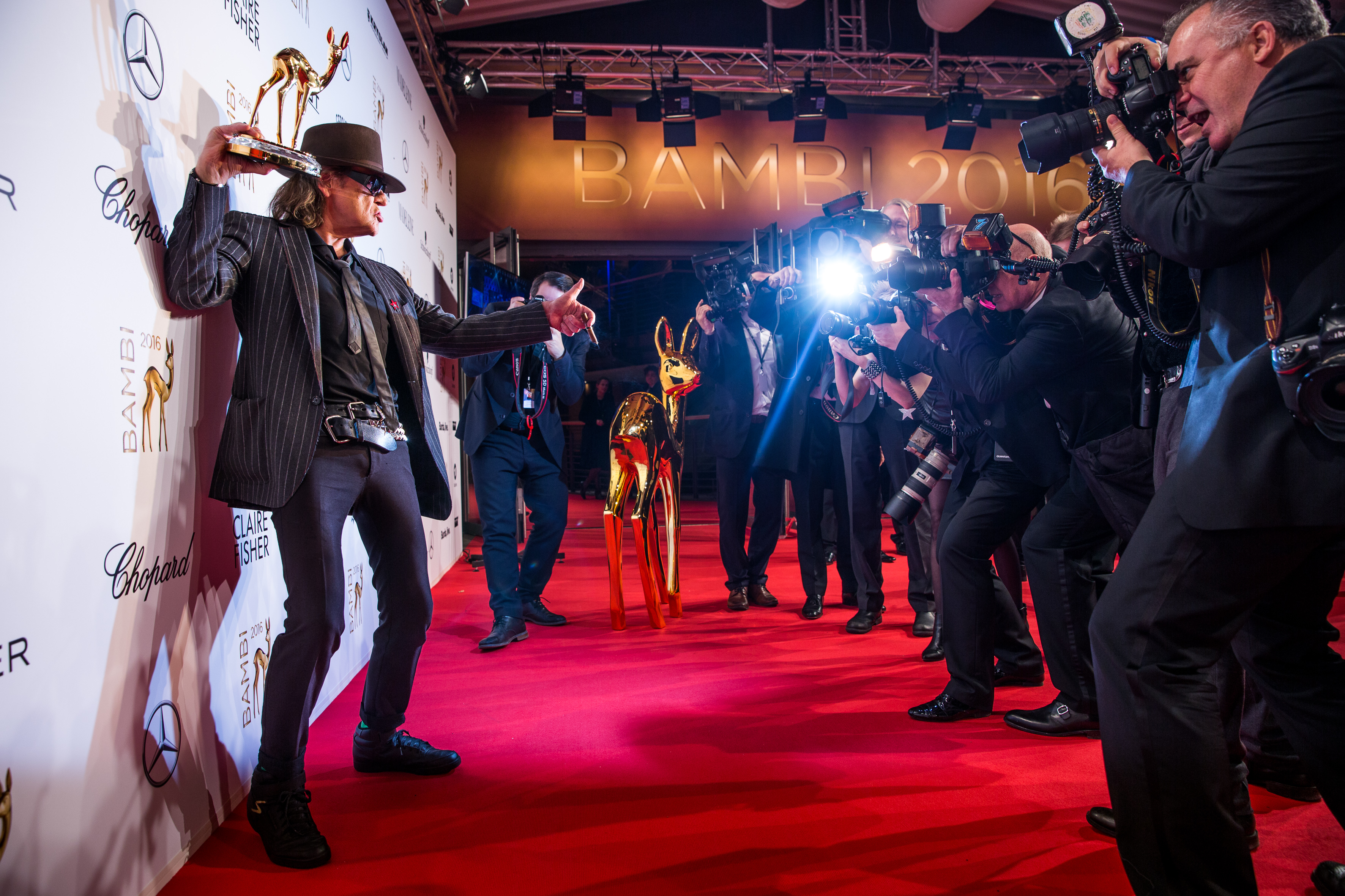 Der BAMBI in der Kategorie "Musik National" ging an Udo Lindenberg © Photo: Clemens Porikys for Hubert Burda Media: BAMBI 2016