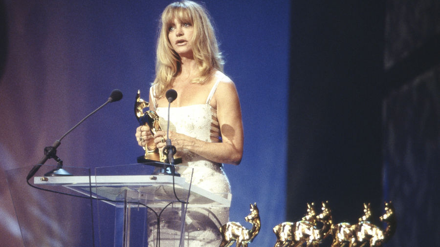 Hollywood-Schauspielerin Goldie Hawn erhielt den BAMBI in der Kategorie „Film international“. Sie bedankte sich in einem herrlichen Deutsch-Englisch-Kauderwelsch.